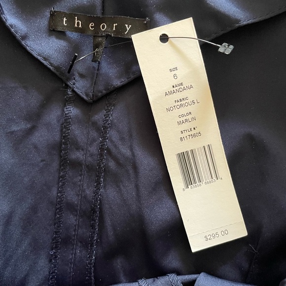 Theory Marlin Blue Short Sleeve "Amandana" Dress sz 6 - Picture 2 of 7